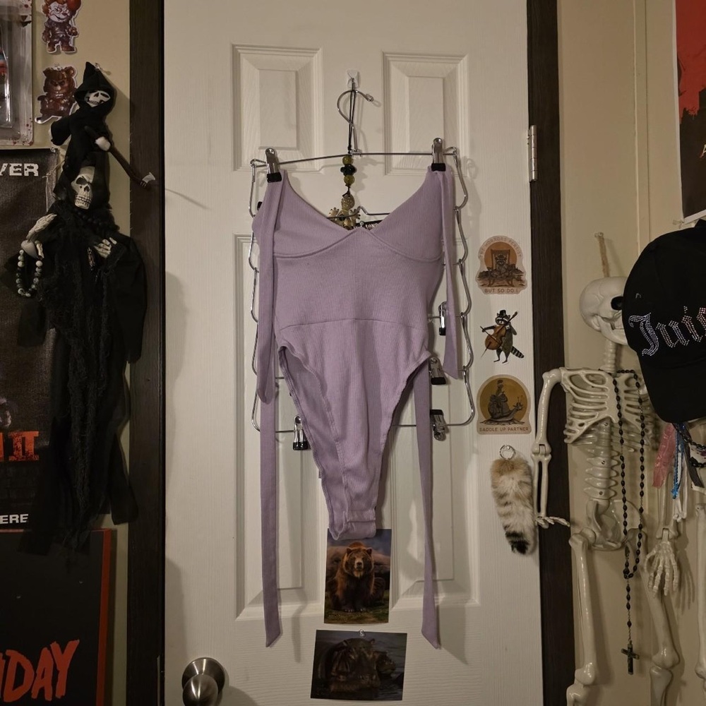H&M Light Purple Strappy Tie-Side Bodysuit